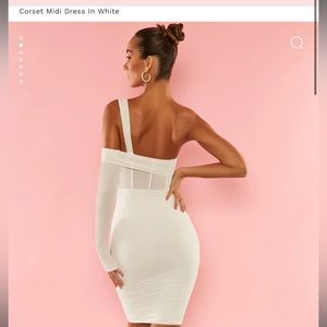 Oh polly off shoulder corset dress